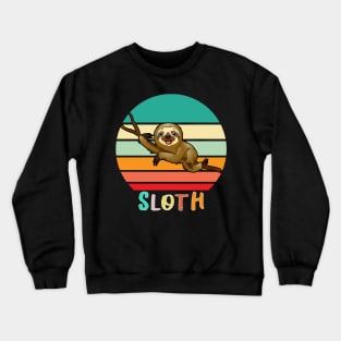 Vintage Retro Sloth Crewneck Sweatshirt